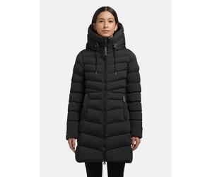 Steppmantel KHUJO "Tuhani5", Damen, Gr. M (38), schwarz, Obermaterial: 100% Polyester; Innenfutter: 100% Nylon; Wattierung: 100% Polyester, tailliert ca. Mitte Oberschenkel, hoch geschlossener Ausschn