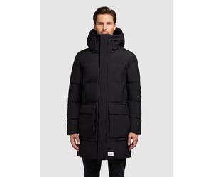 Steppmantel KHUJO "WINER3", Herren, Gr. M, schwarz, Steppware, Obermaterial: 100% Polyester. Futter: 100% Polyester. Wattierung: 100% Polyester, unifarben, ca. Mitte Oberschenkel, elastischer Bund, Mä