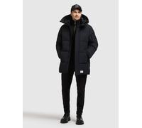 Steppmantel KHUJO "ZENO", Herren, Gr. M, port blau, 100% Polyester, unifarben, regular fit, eingesetzt elastischer Bund mit Windstopper, Mäntel Steppmantel (38488961-M) port blau