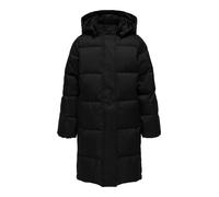 Steppmantel KIDS ONLY "KOGIRENE PUFFER COAT OTW NOOS", Mädchen, Gr. 134, schwarz, Web, Obermaterial: 100% Polyester, unifarben, normal knielang, Mäntel Steppmantel, mit seitlichen Druckknöpfen (144044