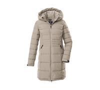 Steppmantel KILLTEC "KOW 11 WMN QLTD PRK", Damen, Gr. 40, beige (helltaupe), Obermaterial: 100% Polyester;Futter: 100% Polyester;Füllung: 100% Polyester, Mäntel Steppmantel, Wasserabweisender Parka mi