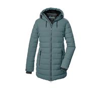 Steppmantel KILLTEC "KOW 55 WMN QLTD PRK", Damen, Gr. 36, graublau, Obermaterial: 100% Polyester.Futter: 100% Polyester.Füllung: 100% Polyester, Mäntel Steppmantel, Wasserabweisender, winddichter Dame