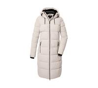 Steppmantel KILLTEC "KOW 56 WMN QLTD CT", Damen, Gr. 44, weiß (sand), Obermaterial: 100% Polyester.Futter: 100% Polyester.Füllung: 100% Polyester, Mäntel Steppmantel, Winddichter, wasserabweisender Wi