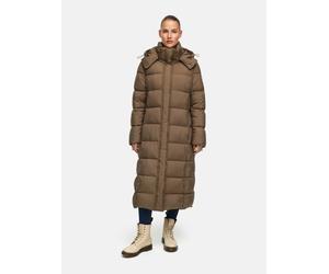 Steppmantel MANISA, Damen, Gr. 44, braun, Web, Obermaterial: 100% Polyester. Futter: 100% Polyester, unifarben, normal kniebedeckend, Rundhals, Mäntel Steppmantel, mit Stehkragen und abnehmbarer Kapuz
