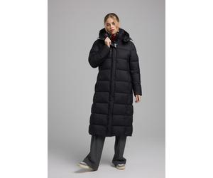 Steppmantel MANISA, Damen, Gr. 44, schwarz, Web, Obermaterial: 100% Polyester. Futter: 100% Polyester, unifarben, normal kniebedeckend, Rundhals, Mäntel Steppmantel, mit Stehkragen und abnehmbarer Kap