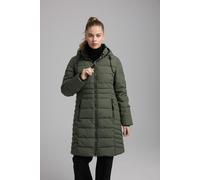 Steppmantel MANISA, Damen, Gr. 50, khaki, Web, Obermaterial: 100% Polyester. Futter: 100% Polyamid, unifarben, normal kniebedeckend, Rundhals, Mäntel Steppmantel, mit Stehkragen und Reißverschluss (11