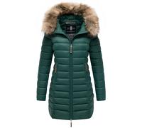 Steppmantel MARIKOO "Rose-Stepp", Damen, Gr. L (40), lila (grasgrün), Oberstoff: 100% Nylon, Futter: 100% Polyester, Wattierung: 100% Polyester, Ärmelfutter: 100% Polyester, Kunstpelz: 90% Polyacryl, 