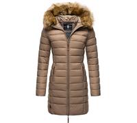 Steppmantel MARIKOO "Rose-Stepp", Damen, Gr. XS (34), grau (taupe), Oberstoff: 100% Nylon. Futter: 100% Polyester. Wattierung: 100% Polyester. Ärmelfutter: 100% Polyester. Kunstpelz: 90% Polyacryl, 10