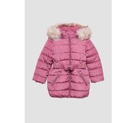 Steppmantel mit abnehmbarer Kapuze und Gürtel 98 Rosa
