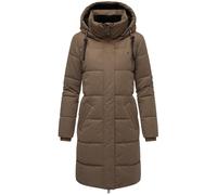Steppmantel mit abnehmbarer Kapuze "Wintertanz 14" Stone Brown M