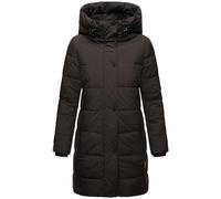 MARIKOO Damen Winterjacke Stepp Winter Jacke Übergang Steppjacke lang warm Kapuze B987 [B987-Karumik-Schwarz-Gr.XXL]