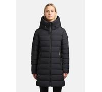 Steppmantel KHUJO "Nekar-YM", Damen, Gr. XL (42), schwarz, Obermaterial: 100% Polyester. Innenfutter: 100% Nylon. Wattierung: 100% Polyester, tailliert ca. Mitte Oberschenkel, hoch geschlossener Aussc