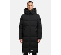 khujo Herren Wintermantel Langer und wasserdichter Steppmantel mit Kapuze Rigo Matt-YM Black Gr. M