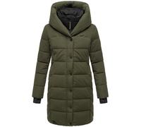 Steppmantel NAVAHOO "Knutschilein" Gr. L (40), grün (olivgrün) Damen Mäntel Übergangsmäntel Stylischer Damenmantel mit abnehmbarem Fleece-Kragen (74706743-L)