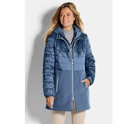 Steppmantel mit Softshell-Einsatz blau 48