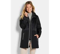 Steppmantel mit Softshell-Einsatz schwarz 46