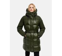 Steppmantel mit Taillengürtel "Mandelkuss 14" Dark Olive S