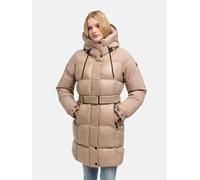 Steppmantel mit Taillengürtel "Mandelkuss 14" Taupe Grey S