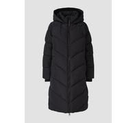 Steppmantel mit Teddyplüsch-Kapuze 42 schwarz 2166593.9999.42