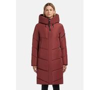 Steppmantel KHUJO "Jange-YM", Damen, Gr. L (40), rot (dunkelrot), Obermaterial: 100% Polyester, Futter: 100% Nylon, Wattierung 100% Polyester, tailliert knielang, hoch geschlossener Ausschnitt, Ärmel 