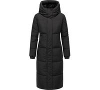 Steppmantel mit verstellbarer Kapuze "Taublüte XIV" Black XXXL