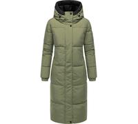 Steppmantel mit verstellbarer Kapuze "Taublüte XIV" Olive Leaf XS