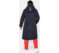 sheego Steppmantel mit abzippbarer Kapuze und Kontrastdetails, blau, 46 nachtblau