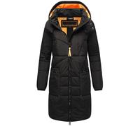Navahoo Damen Wintermantel warmer Steppmantel mit Kapuze Bliblablubb 14 Black Gr. M
