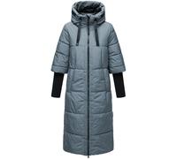 Warmer Steppmantel mit Rippstrickärmeln "Ciao Miau XIV" Stormy Blue XL