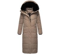 Steppmantel NAVAHOO "Hingucker XIV", Damen, Gr. L (40), grau (taupe), Obermaterial: 100% Polyester, Futter: 100% Polyester, Wattierung: 100% Polyester, gerade ca. Mitte Wade, hoch geschlossener Aussch