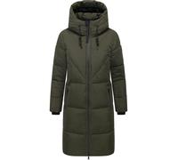 Warmer Steppmantel mit Fleece-gefüttertem Kragen "Kältekuschel XIV" Dark Olive 4XL