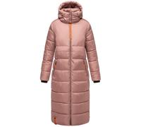 Langer Winter Steppmantel "Kristallblume" Pastel Purple XL