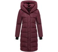 Warmer Steppmantel mit herausnehmbarem Kragen-Einsatz "Laubzauber 14" Wine XXXL