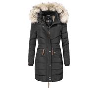 Bestseller Steppmantel NAVAHOO "Paula" L (40) schwarz Damen Mäntel stylischer Winter Parka m. edlem Fellimitat L (40) schwarz