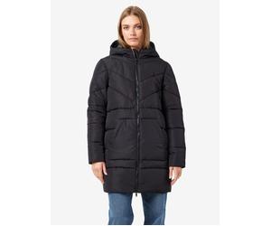 Steppmantel NOISY MAY "NMDALCON L/S LONG JACKET NOOS FWD", Damen, Gr. M, schwarz, Web, Obermaterial: 100% Polyester, unifarben, Mäntel Steppmantel (21048816-M) schwarz