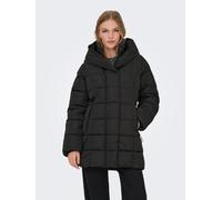 Steppmantel ONLY "ONLCHRISTIE PUFFER COAT OTW", Damen, Gr. XS, schwarz, Web, Obermaterial: 100% Polyester, unifarben, knielang, Mäntel Steppmantel (79321215-XS) schwarz