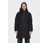Steppmantel ONLY "ONLCLAIR PUFFER HOOD COAT OTW CC", Damen, Gr. M, schwarz, Steppware, Obermaterial: 100% Polyester, unifarben, loose fit, Mäntel Steppmantel (98804049-M) schwarz