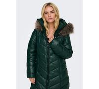 Steppmantel ONLY "ONLFEVER PUFFER COAT LIFE CC OTW", Damen, Gr. S (36), grün (scarab), Steppware, Obermaterial: 100% Polyamid, unifarben, Mäntel Steppmantel (41573941-S)