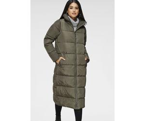 Steppmantel ONLY "ONLIRINA X-LONG 2IN1 PUFFER OTW", Damen, Gr. XS (34), grün (khaki), Web, Obermaterial: 100% Polyester, unifarben, lässig geschnitten kniebedeckend, abnehmbar, Mäntel Steppmantel, auc