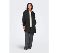 Steppmantel ONLY "ONLJESSICA QUILTED COAT ZIP CC OTW", Damen, Gr. M, schwarz, Web, Obermaterial: 100% Polyester, unifarben, ca. Mitte Oberschenkel, Rundhals, Rippbündchen, Mäntel Steppmantel, Kunstfas