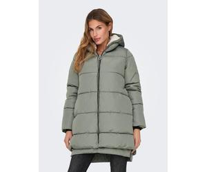 Steppmantel ONLY "ONLKELLY NORA LONG PUFFER COAT OTW", Damen, Gr. XL, schwarz (shadow), Steppware, Obermaterial: 100% Polyester, unifarben, regular fit ca. Mitte Oberschenkel, Mäntel Steppmantel (2507