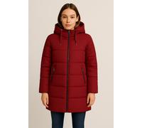 Steppmantel ONLY "ONLMANNY LONG PUFFER COAT OTW ZL", Damen, Gr. L, rot (cabernet), Web, Obermaterial: 60% Polyester, 40% Nylon, unifarben, regular fit, hoch geschlossener Ausschnitt, Mäntel Steppmante