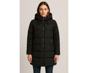 Steppmantel ONLY "ONLMANNY LONG PUFFER COAT OTW ZL", Damen, Gr. S, schwarz, Web, Obermaterial: 60% Polyester, 40% Nylon, unifarben, regular fit, hoch geschlossener Ausschnitt, Mäntel Steppmantel (3287