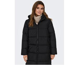 Steppmantel ONLY "ONLMONTANA LONG PUFFER JACKET NOOS OTW", Damen, Gr. M, schwarz, Steppware, Obermaterial: 100% Polyester, leicht glänzend, unifarben, regular fit ca. Mitte Wade, Mäntel Steppmantel, K