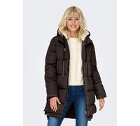 Steppmantel ONLY "ONLNEWNORA LONG PUFFER COAT LIFE CC OTW", Damen, Gr. XL, chocolate torte, Steppware, Obermaterial: 100% Polyester, unifarben, regular fit taillenbedeckt, Mäntel Steppmantel (36960630