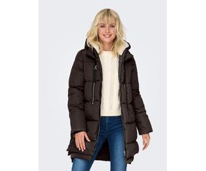 Steppmantel ONLY "ONLNEWNORA LONG PUFFER COAT LIFE CC OTW", Damen, Gr. XL, chocolate torte, Steppware, Obermaterial: 100% Polyester, unifarben, regular fit taillenbedeckt, Mäntel Steppmantel (36960630