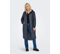 Steppmantel ONLY "ONLNEWSANDY QUILT COAT CC OTW", Damen, Gr. XS, blau (ombre blau), Steppware, Obermaterial: 100% Nylon, unifarben, regular fit, Rippstrickbündchen, Mäntel Steppmantel (54785507-XS) om