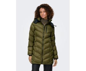 Steppmantel ONLY "ONLTAHIA LW QUILTED COAT CC OTW", Damen, Gr. L, schwarz (beech detail:lining schwarz), Web, Obermaterial: 100% Nylon, unifarben, regular fit, hoch geschlossener Ausschnitt, Mäntel St