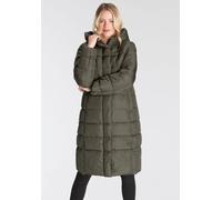 Steppmantel ONLY "ONLTINA - Puffermantel mit Premium-Füllung und verdecktem Zipper", Damen, Gr. S, grün (kalamata), Web, Obermaterial: 100% Polyester, leicht glänzend, unifarben, regular fit, Mäntel S