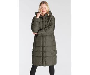 Steppmantel ONLY "ONLTINA - Puffermantel mit Premium-Füllung und verdecktem Zipper", Damen, Gr. XS, grün (kalamata), Web, Obermaterial: 100% Polyester, leicht glänzend, unifarben, regular fit, Mäntel